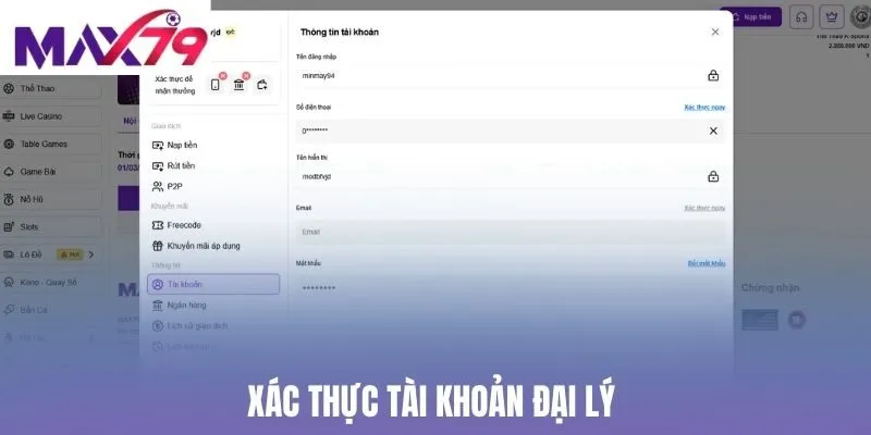 Xác thực tài khoản đại lý